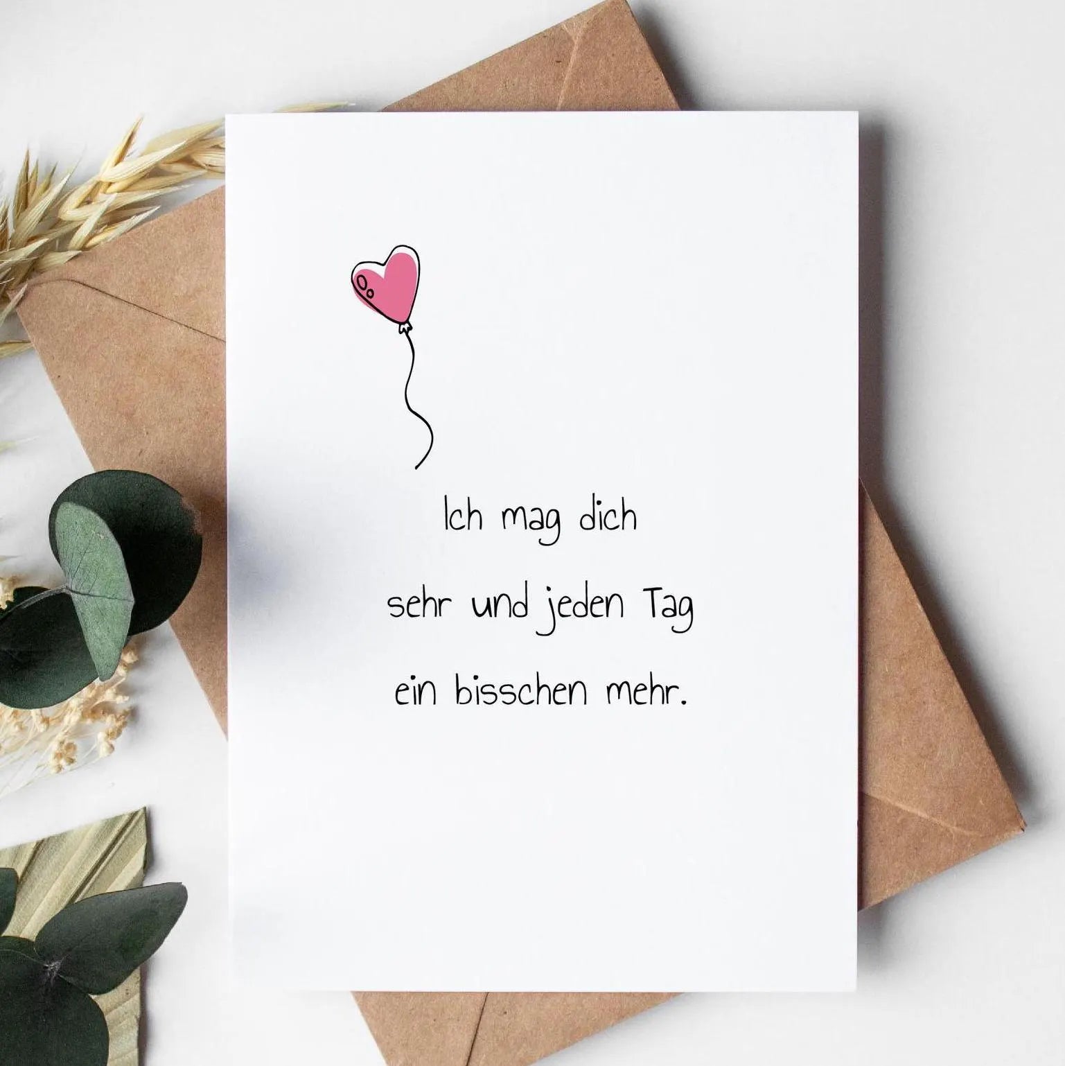 Grußkarte: Ich mag Dich sehr